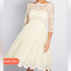 NWOT Chi Chi London Gilded Grace Champagne Lace Wedding Dress